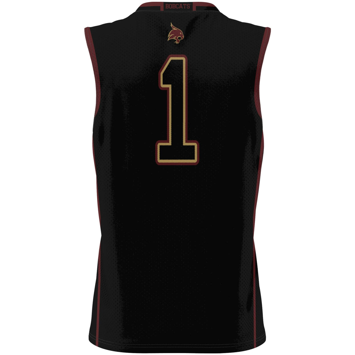 #1 Texas State Bobcats Lightweight Basketball Jersey - Black