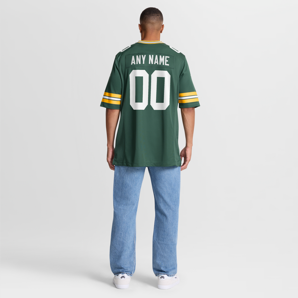 Green Bay Packers Green Custom Game Jersey