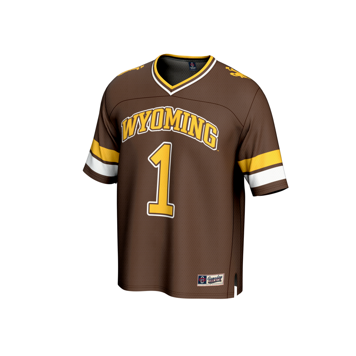 #1 Wyoming Cowboys Collegiate Football Fashion Jersey - Brown