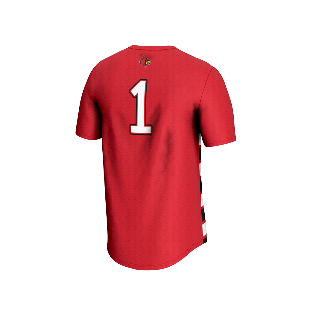 #1 Louisville Cardinals Lightweight Soccer Fashion Jersey - Red