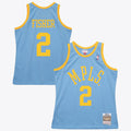 Los Angeles Lakers Derek Fisher 2001 Swingman Authentic Jersey - Columbia Blue
