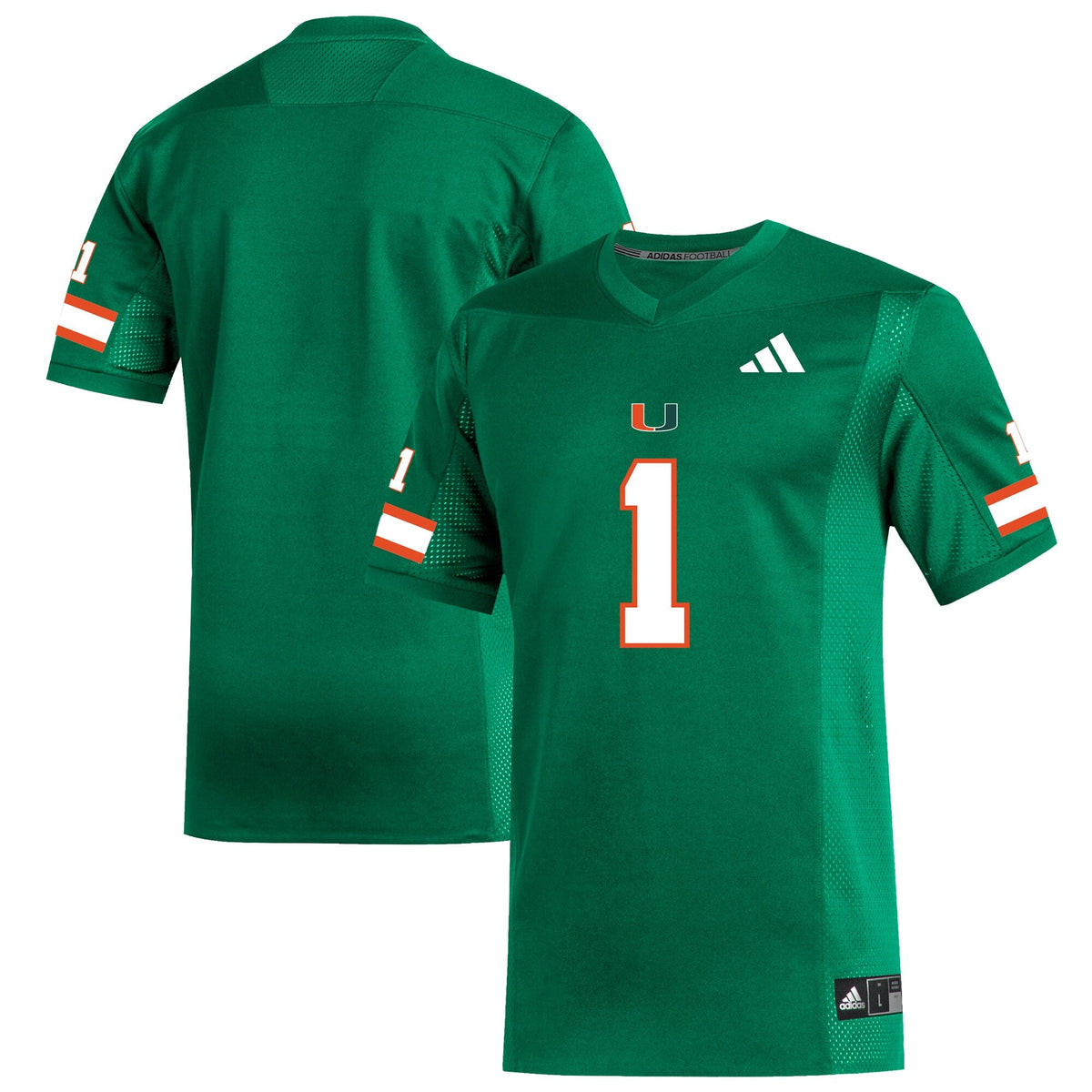 #1 Green Miami Hurricanes Replica Football Jersey