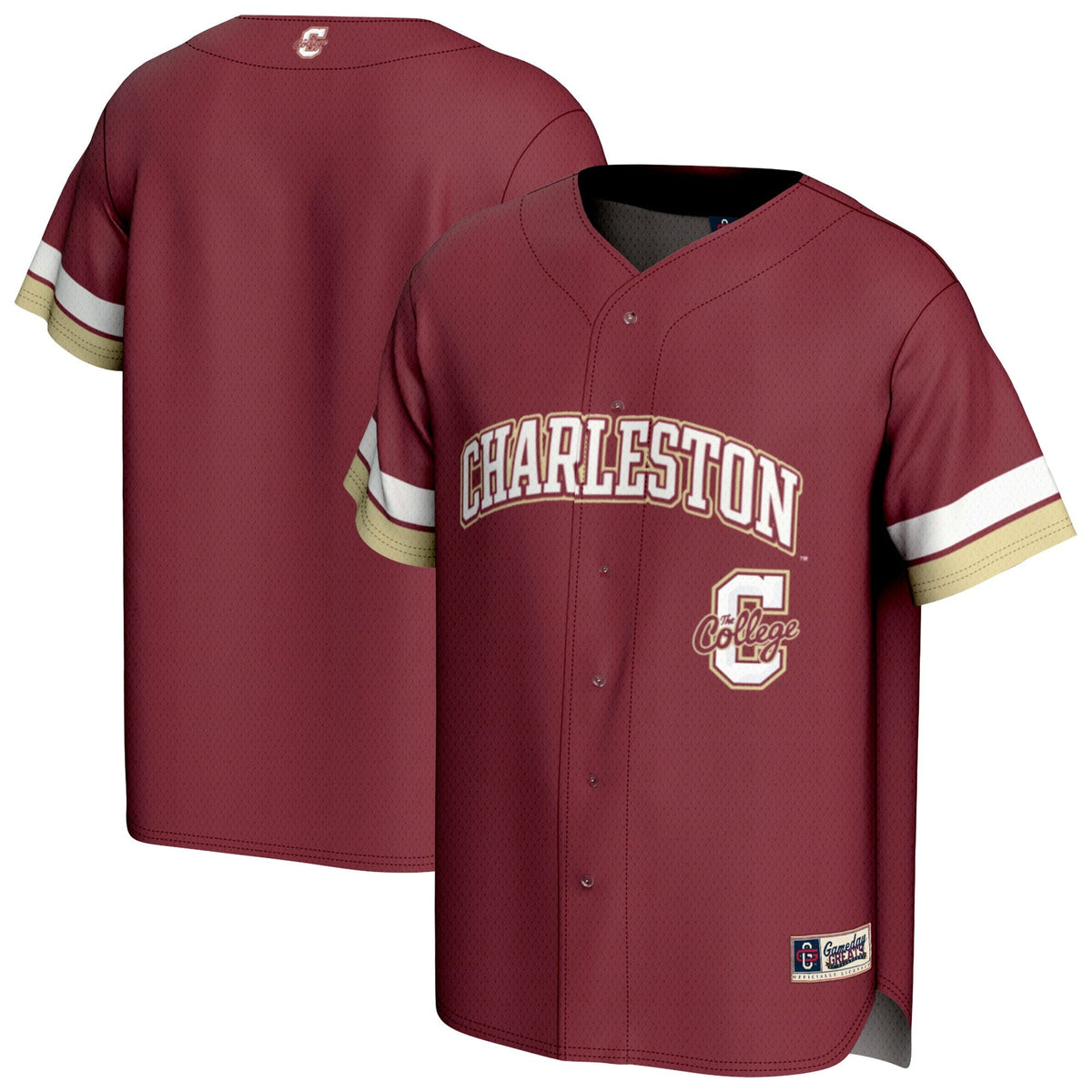 Charleston Cougars Spirit Baseball Jersey - Maroon