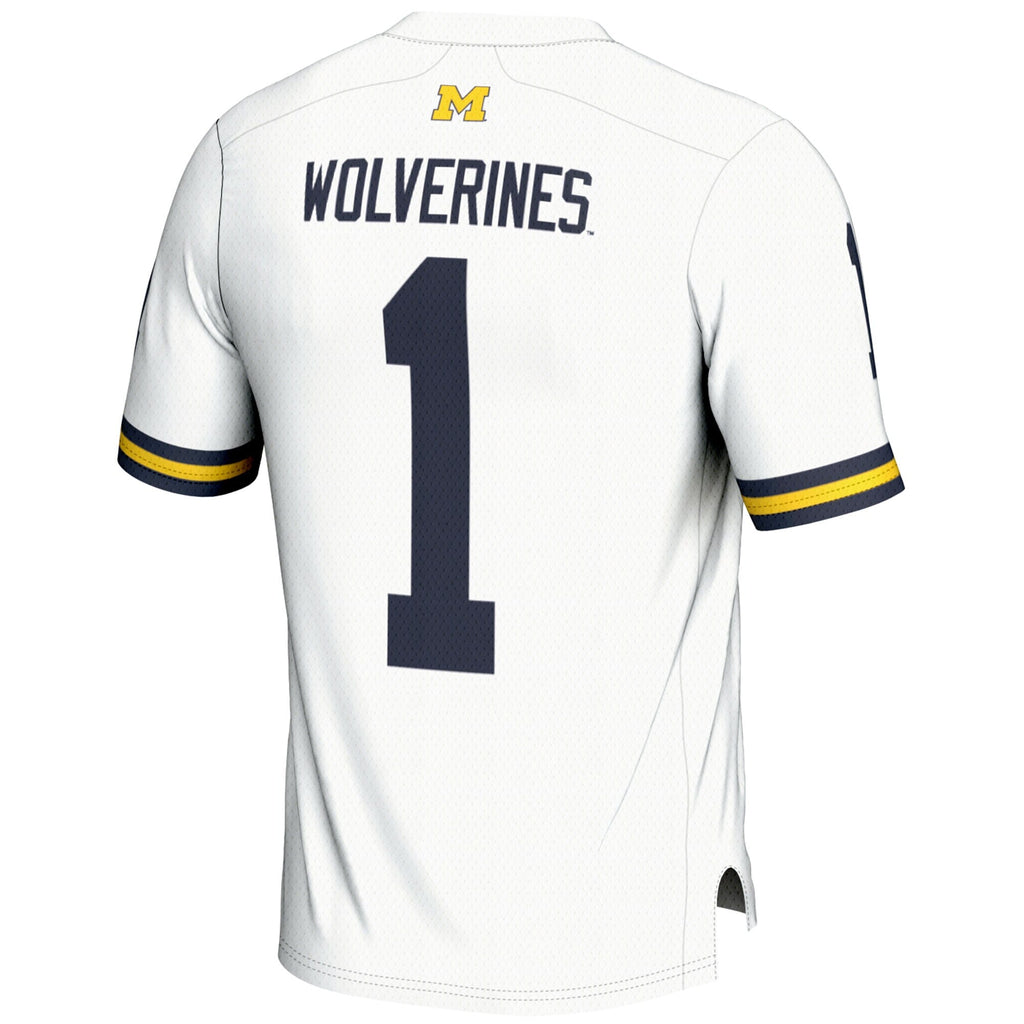 #1 Michigan Wolverines College Football Playoff 2023 National Champions Lightweight Fashion Jersey - White
