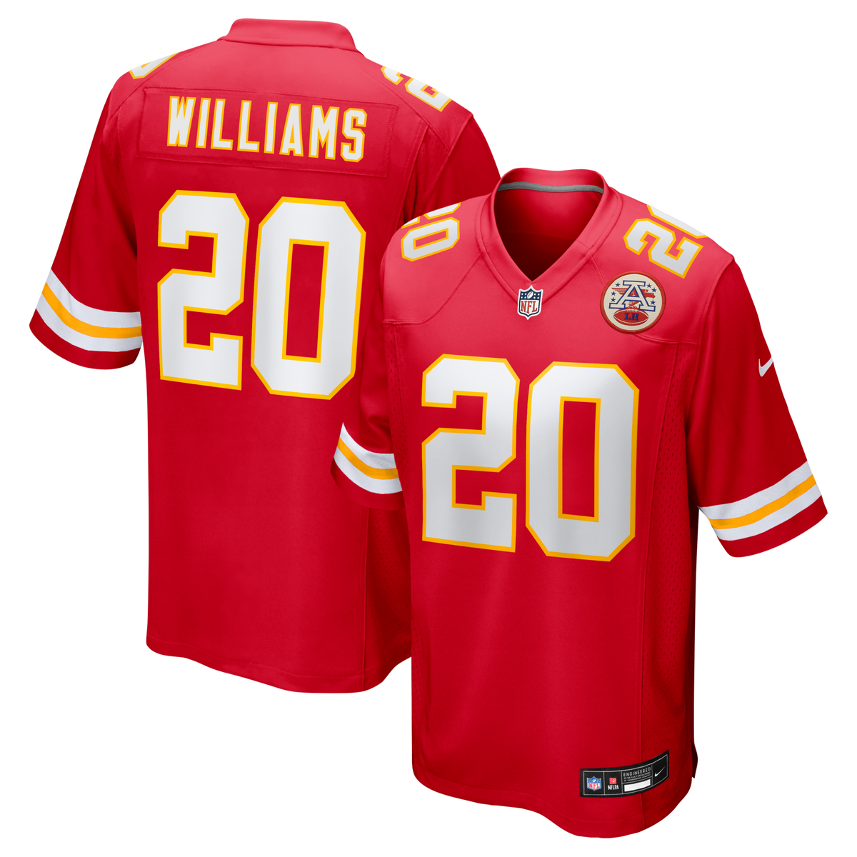 Kansas City Chiefs Nohl Williams Red Team Game Jersey