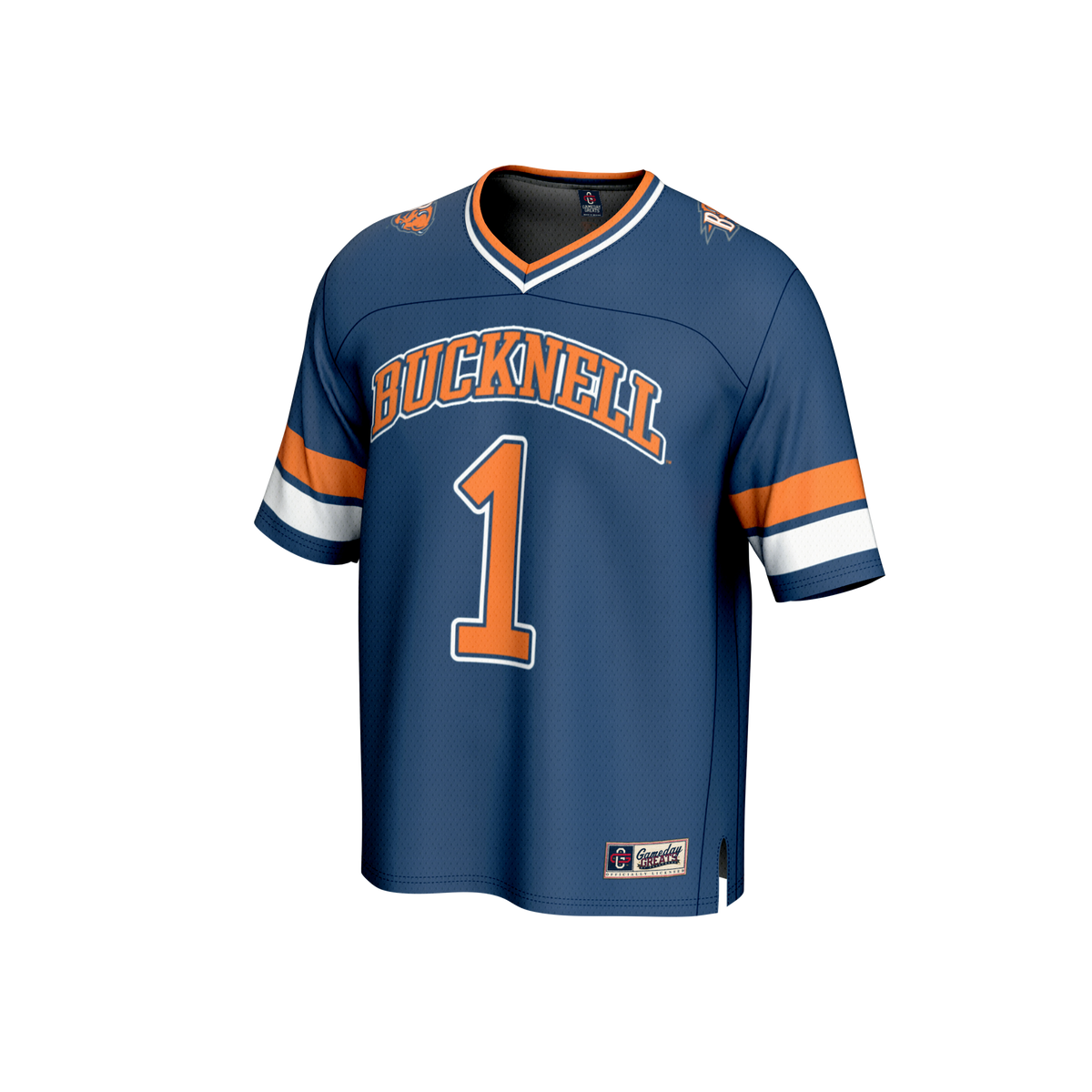 #1 Bucknell Bison Lightweight Collegiate Football Fashion Jersey - Blue