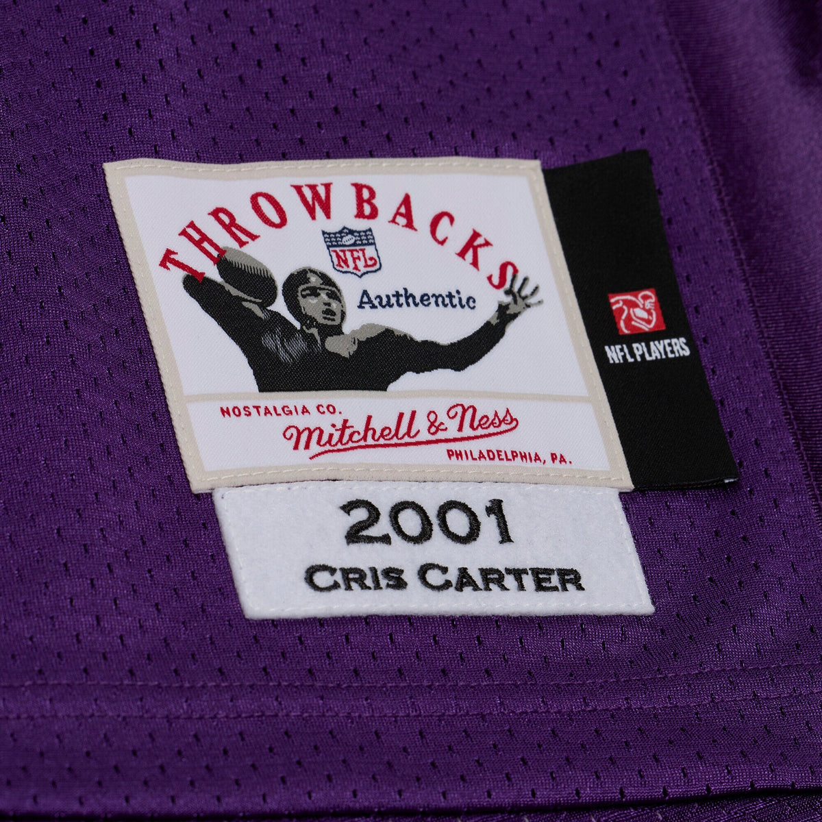Minnesota Vikings Cris Carter Purple 2001 Authentic Throwback Jersey