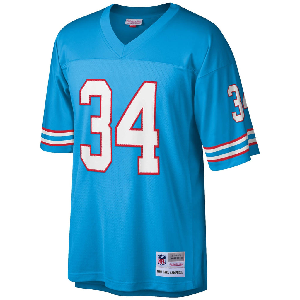 Houston Oilers Earl Campbell Light Blue Legacy Replica Jersey