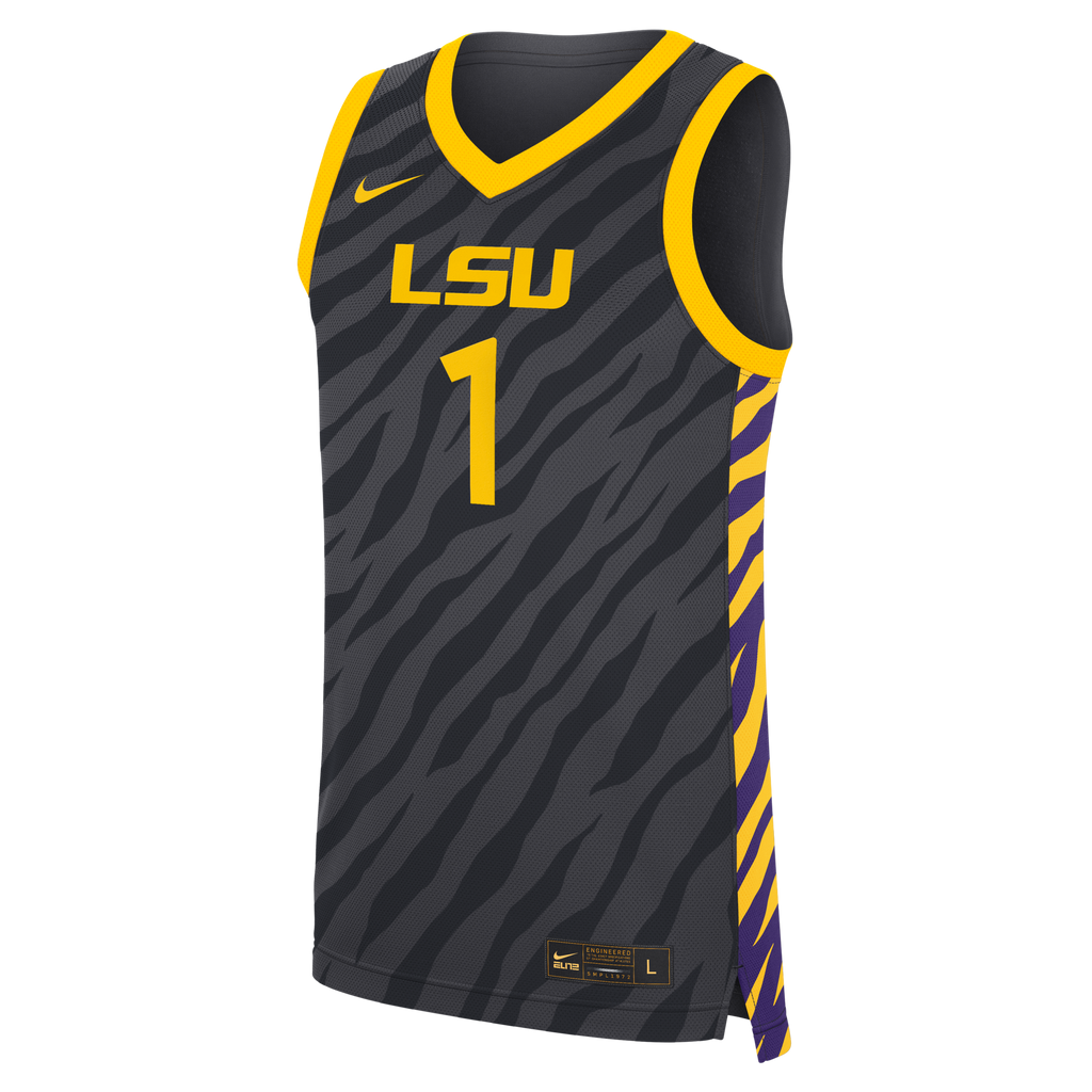 #1 Anthracite LSU Tigers Replica Basketball Jersey