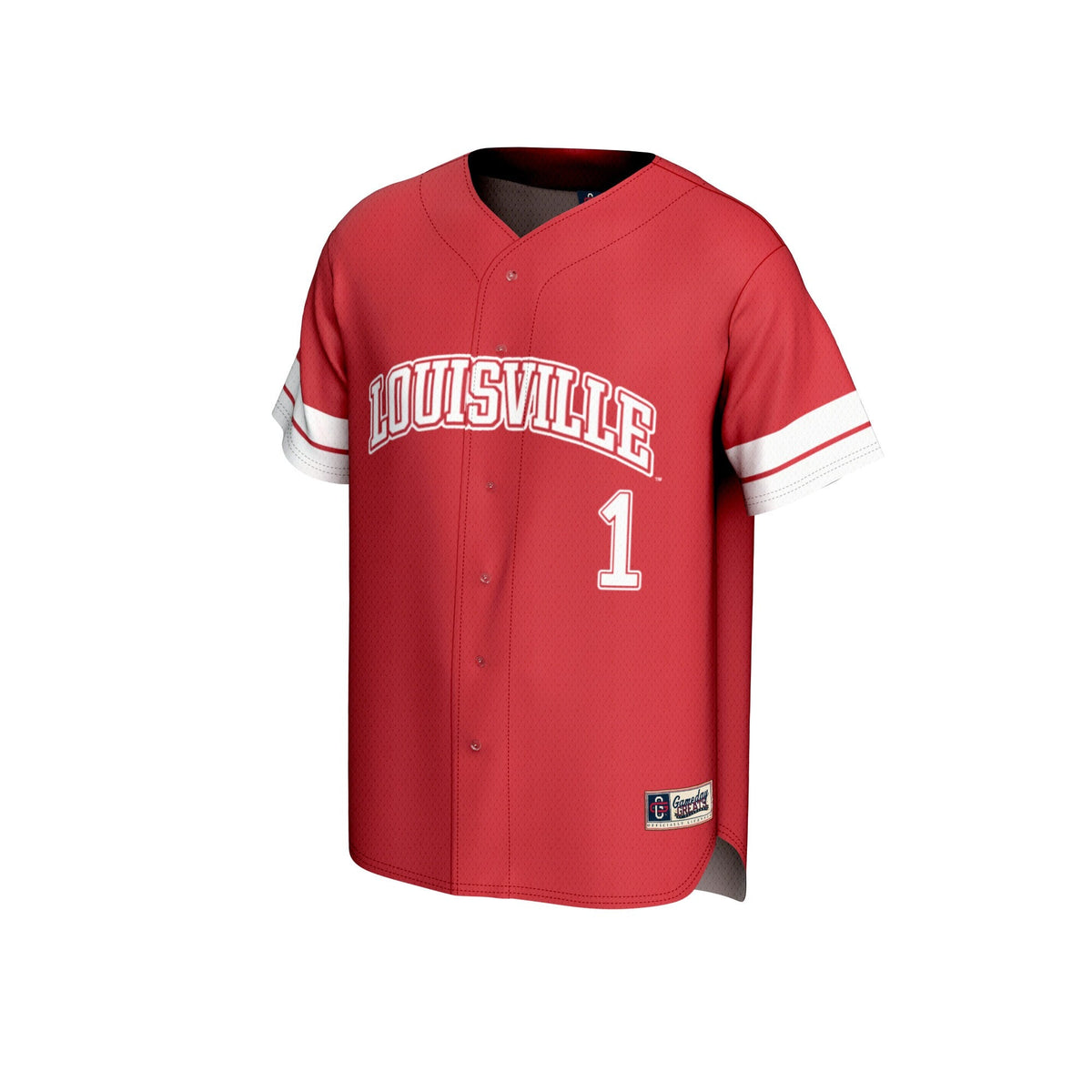 #1 Louisville Cardinals Lightweight Collegiate Baseball Fashion Jersey - Red