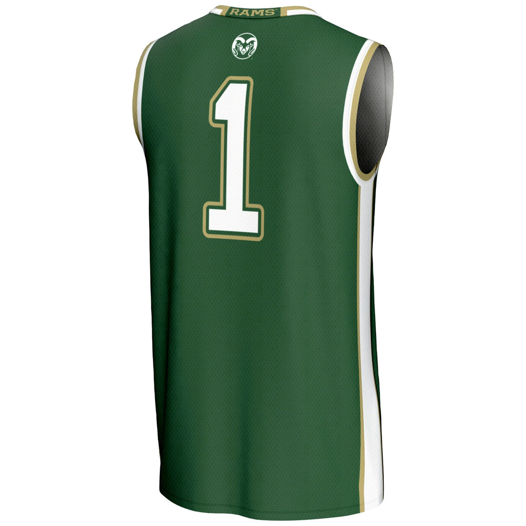 #1 Colorado State Rams Lightweight Basketball Jersey - Green