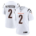 Cincinnati Bengals Evan McPherson White Game Player Jersey