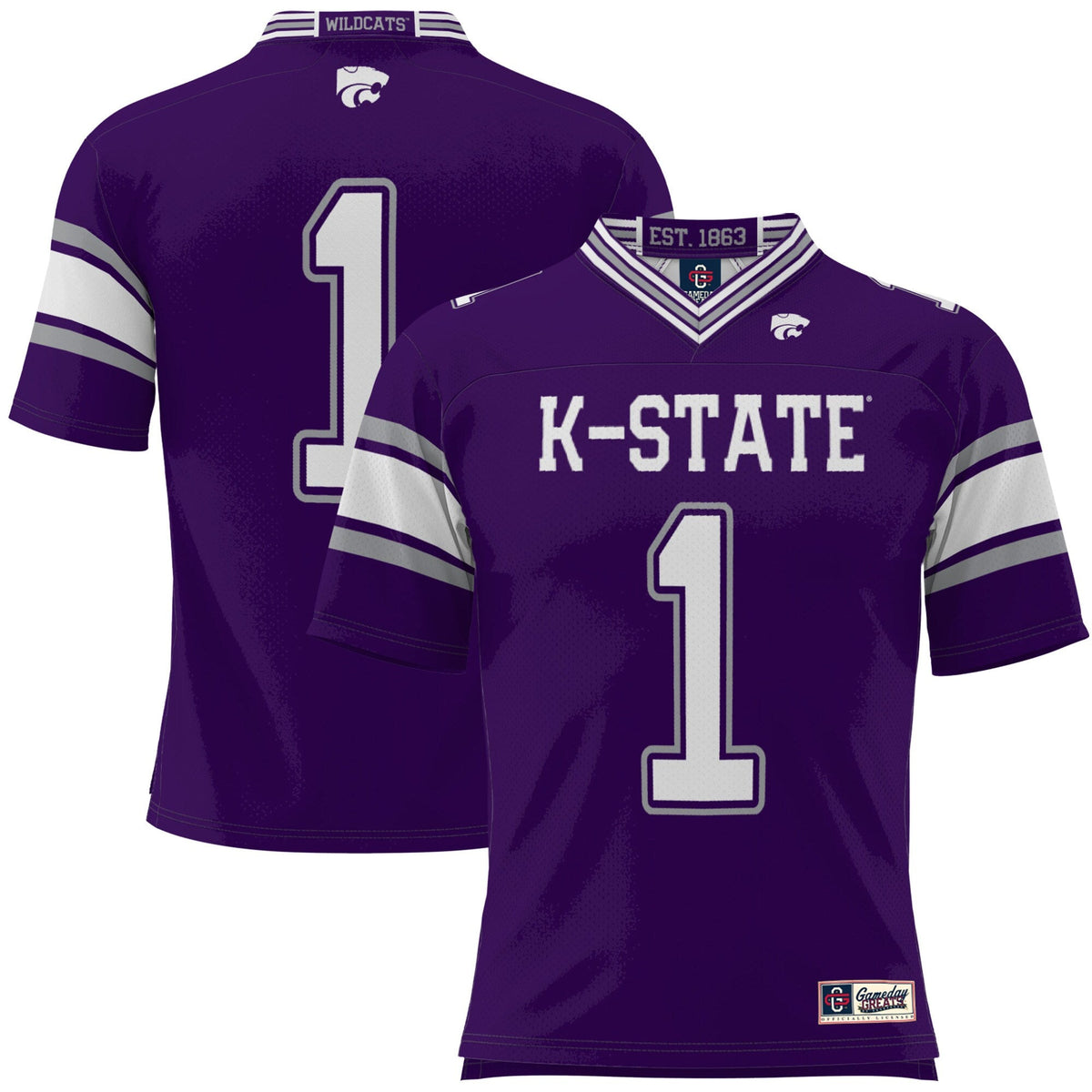 #1 Kansas State Wildcats Football Jersey - Purple