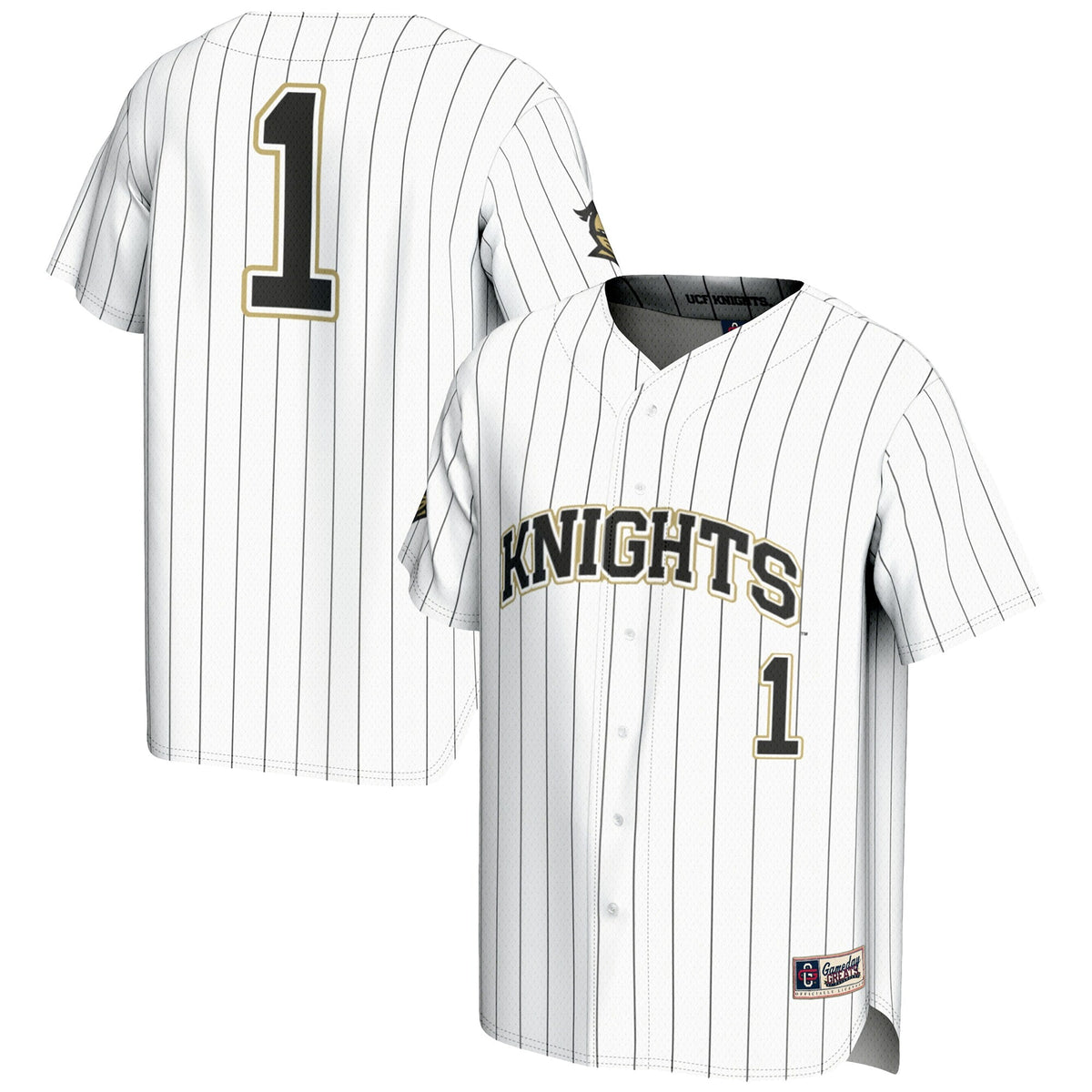 #1 UCF Knights Lightweight Baseball Jersey - White