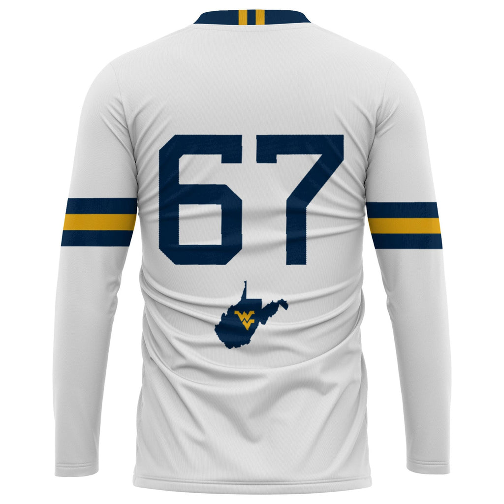 #1 West Virginia Mountaineers Lightweight Volleyball Jersey - White