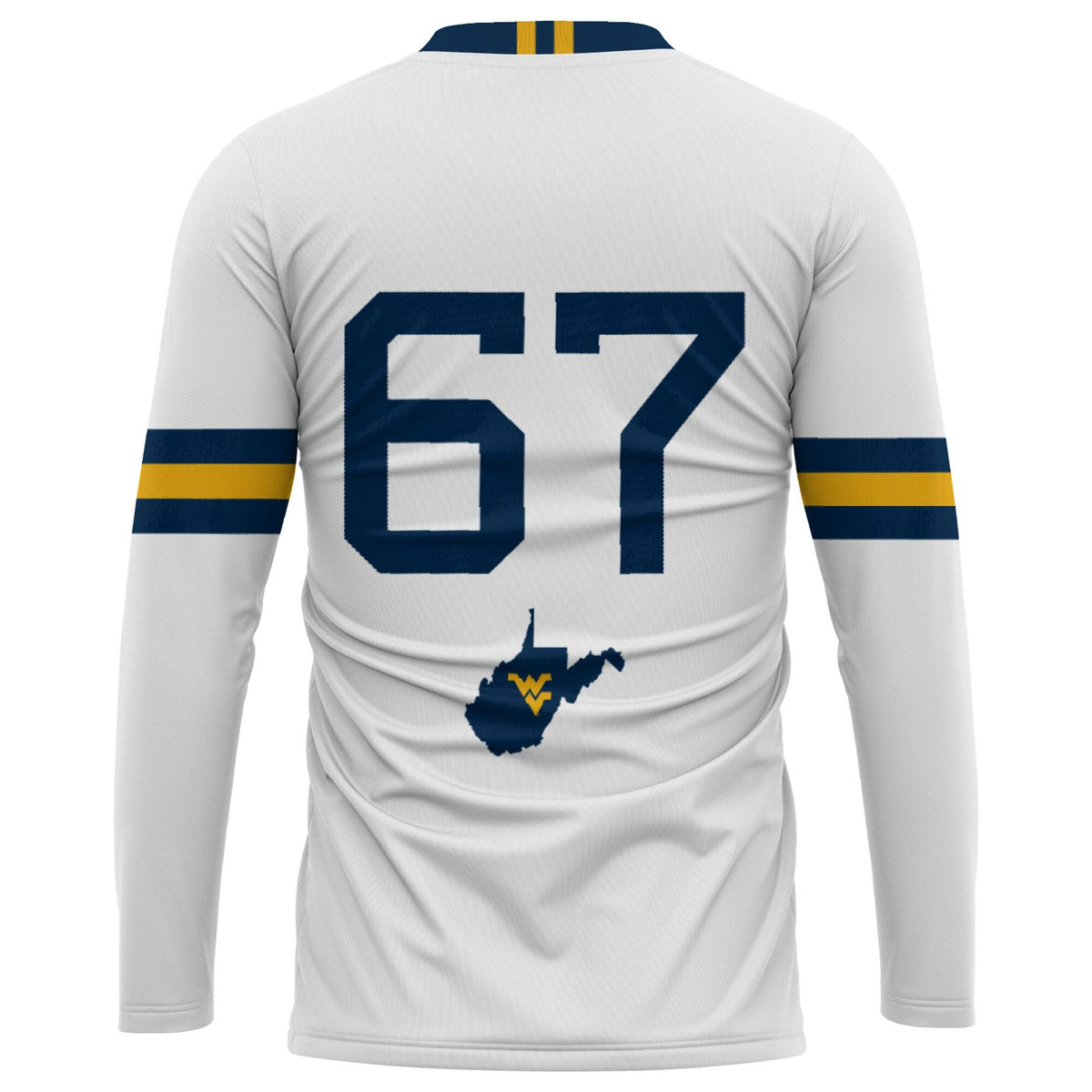 #1 West Virginia Mountaineers Lightweight Volleyball Jersey - White