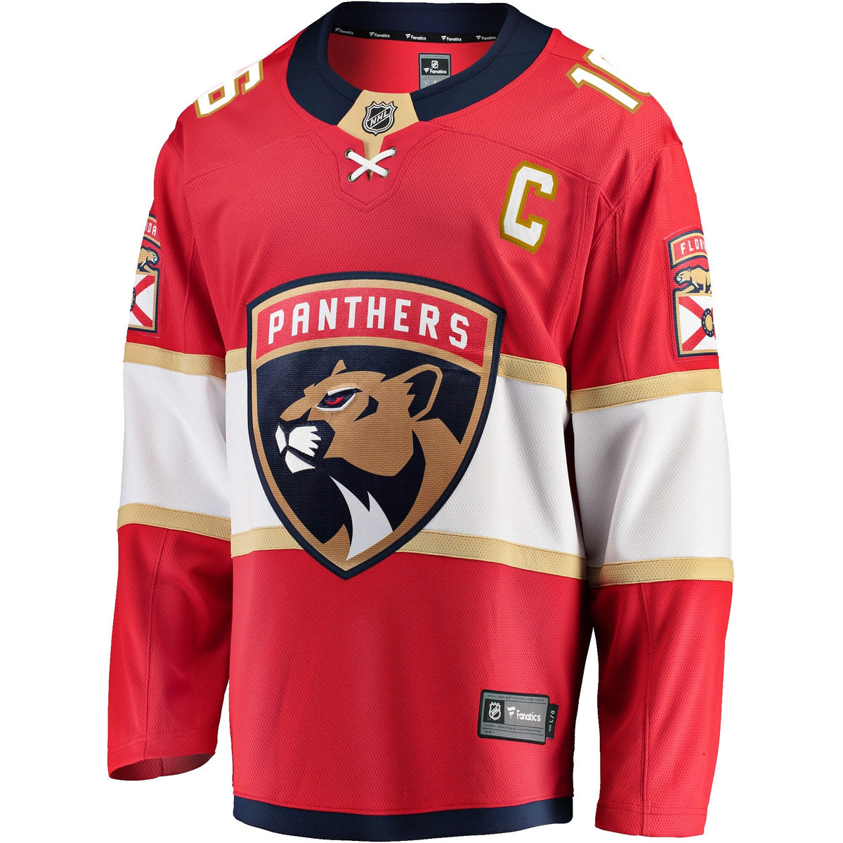 Florida Panthers Aleksander Barkov Red Captain Patch Home Breakaway Jersey