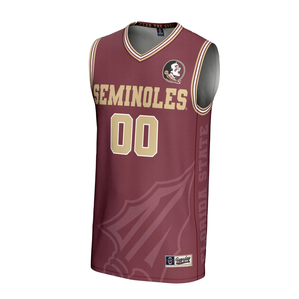 Florida State Seminoles NIL Pick-A-Player Basketball Icon Print Lightweight Jersey - Garnet