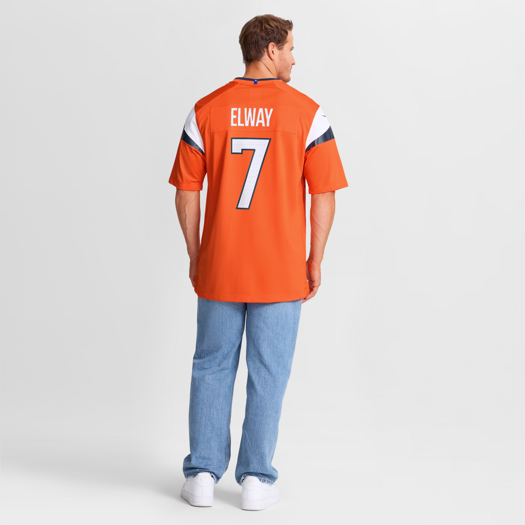 Denver Broncos John Elway Orange Team Retired Player Game Jersey