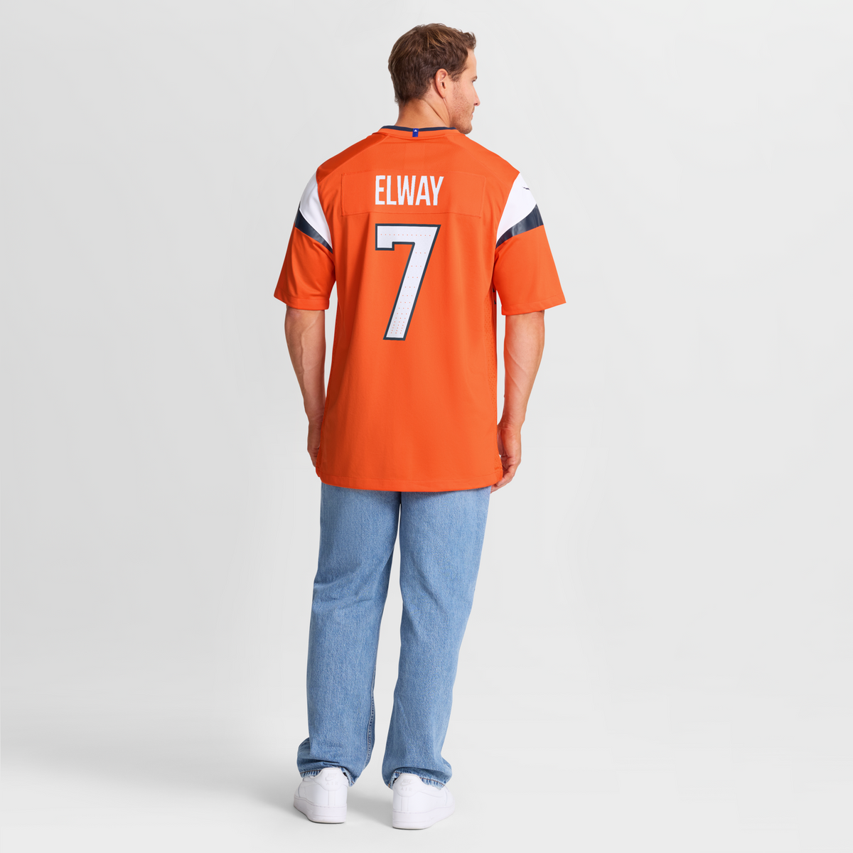 Denver Broncos John Elway Orange Team Retired Player Game Jersey