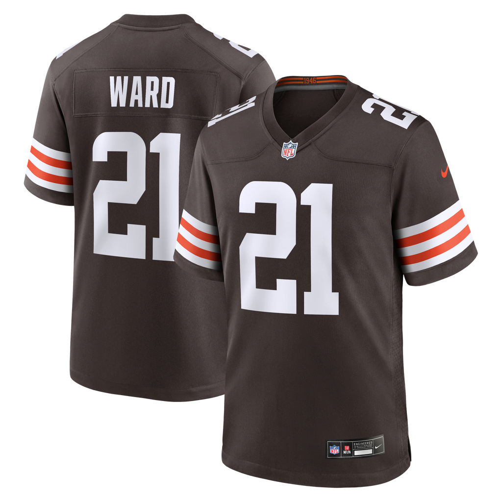 Cleveland Browns Denzel Ward Brown Player Game Jersey