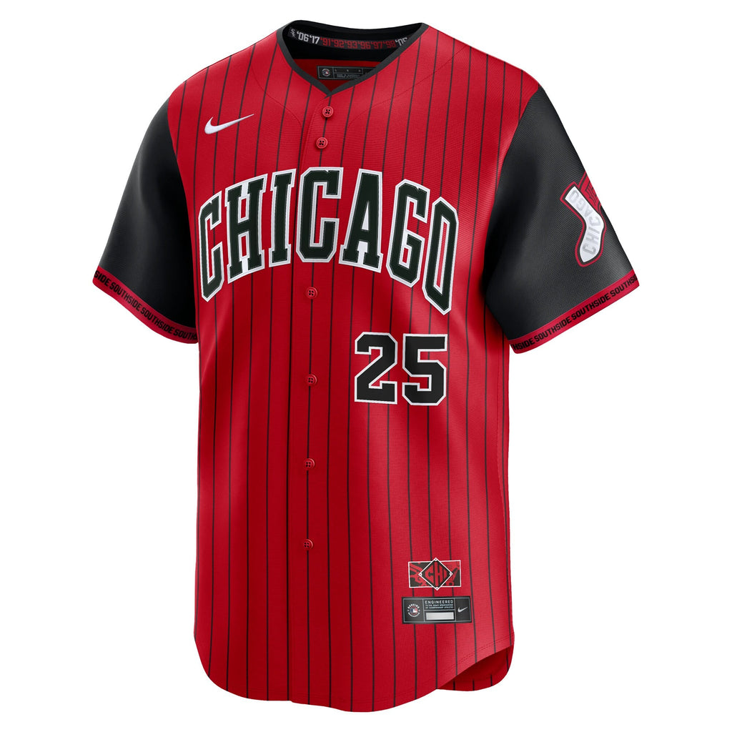 Chicago White Sox Andrew Vaughn Red/Black 2025 City Connect Limited Player Jersey