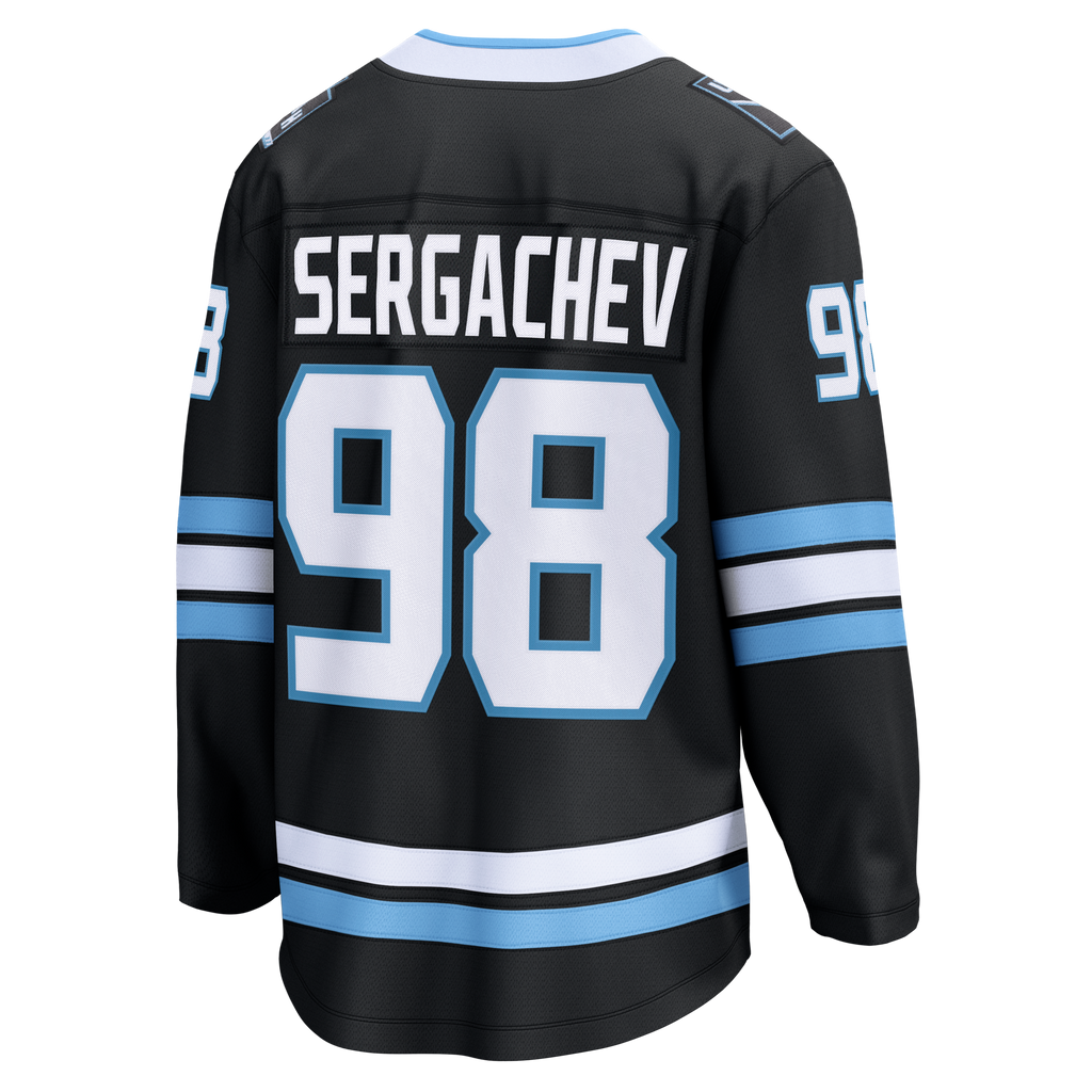 Utah Mammoth Mikhail Sergachev Black Home Breakaway Player Jersey