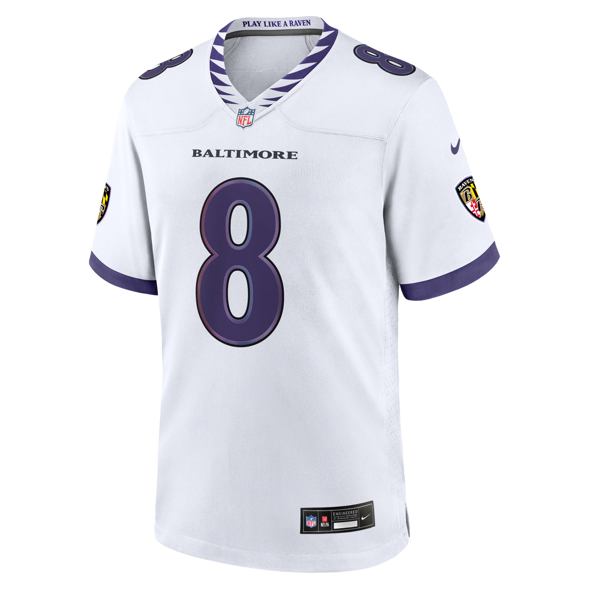 Baltimore Ravens Lamar Jackson White Game Jersey