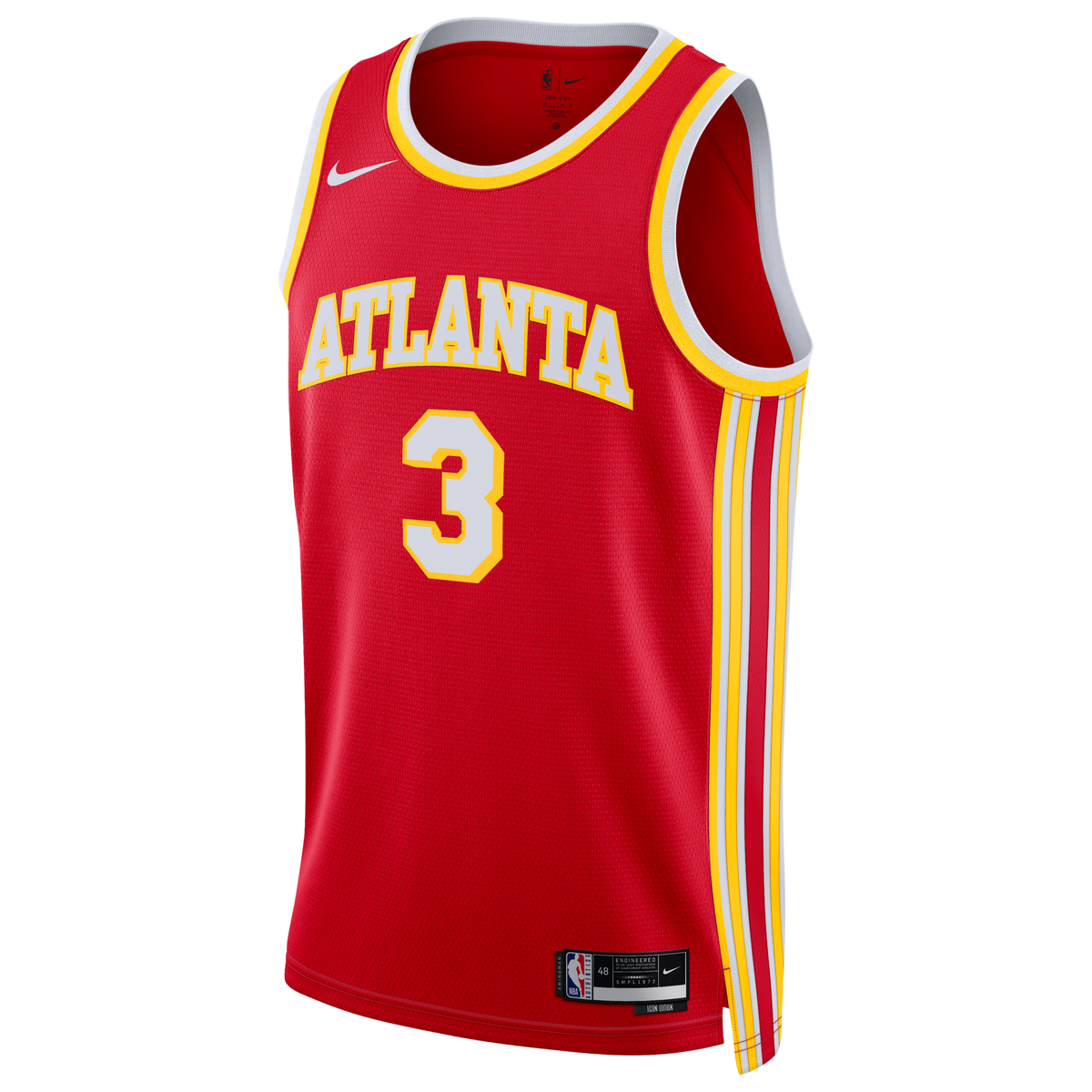 Atlanta Hawks Icon Edition Swingman Jersey - Red - CJ McCollum