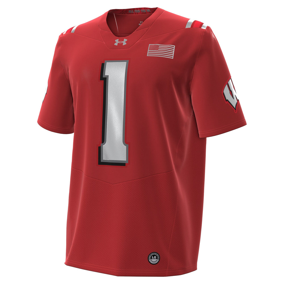 #1 Wisconsin Badgers 2026 Lambeau Field Collection Replica Football Jersey - Red