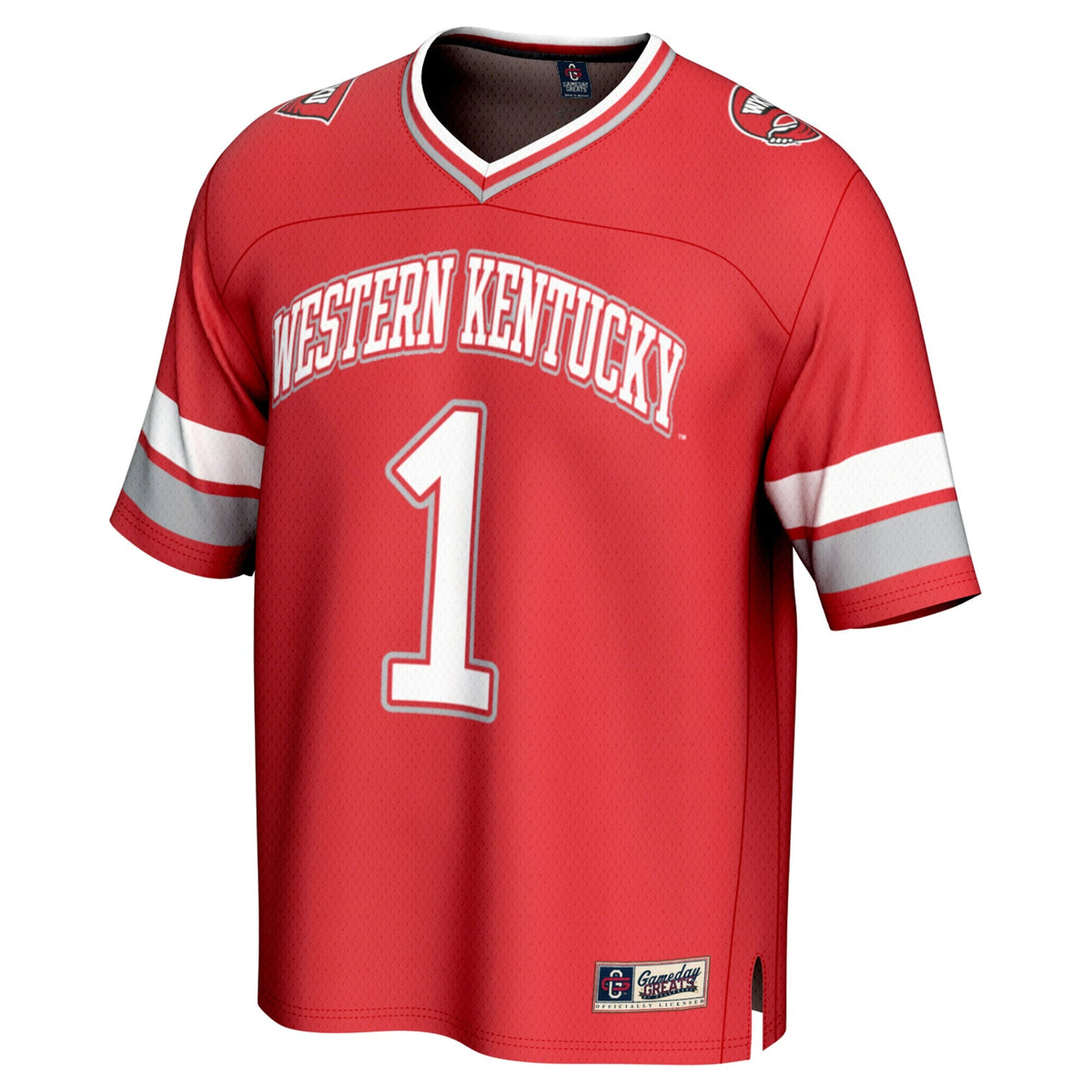 #1 Western Kentucky Hilltoppers Lightweight Collegiate Football Fashion Jersey - Red