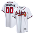 Atlanta Braves White Home Replica Custom Jersey