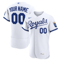 Kansas City Royals White Home Authentic Custom Jersey