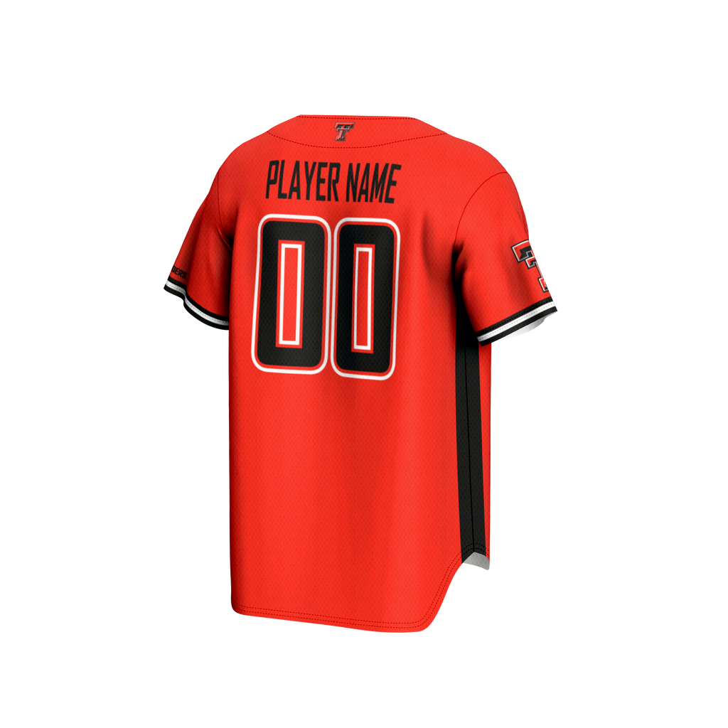 Texas Tech Red Raiders NIL Pick-A-Player Baseball Lightweight Jersey - Red