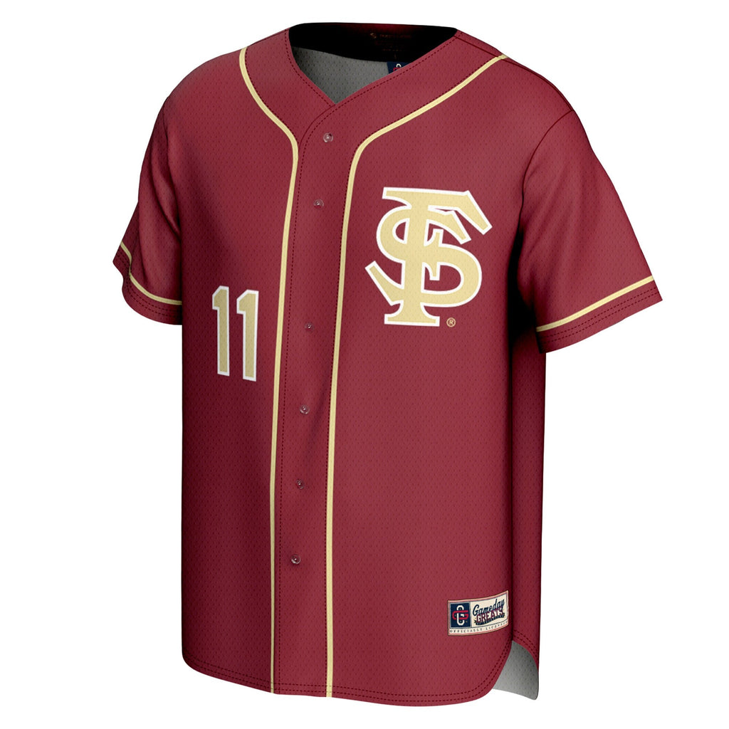 Mike Martin Garnet Florida State Seminoles Lightweight Baseball Jersey