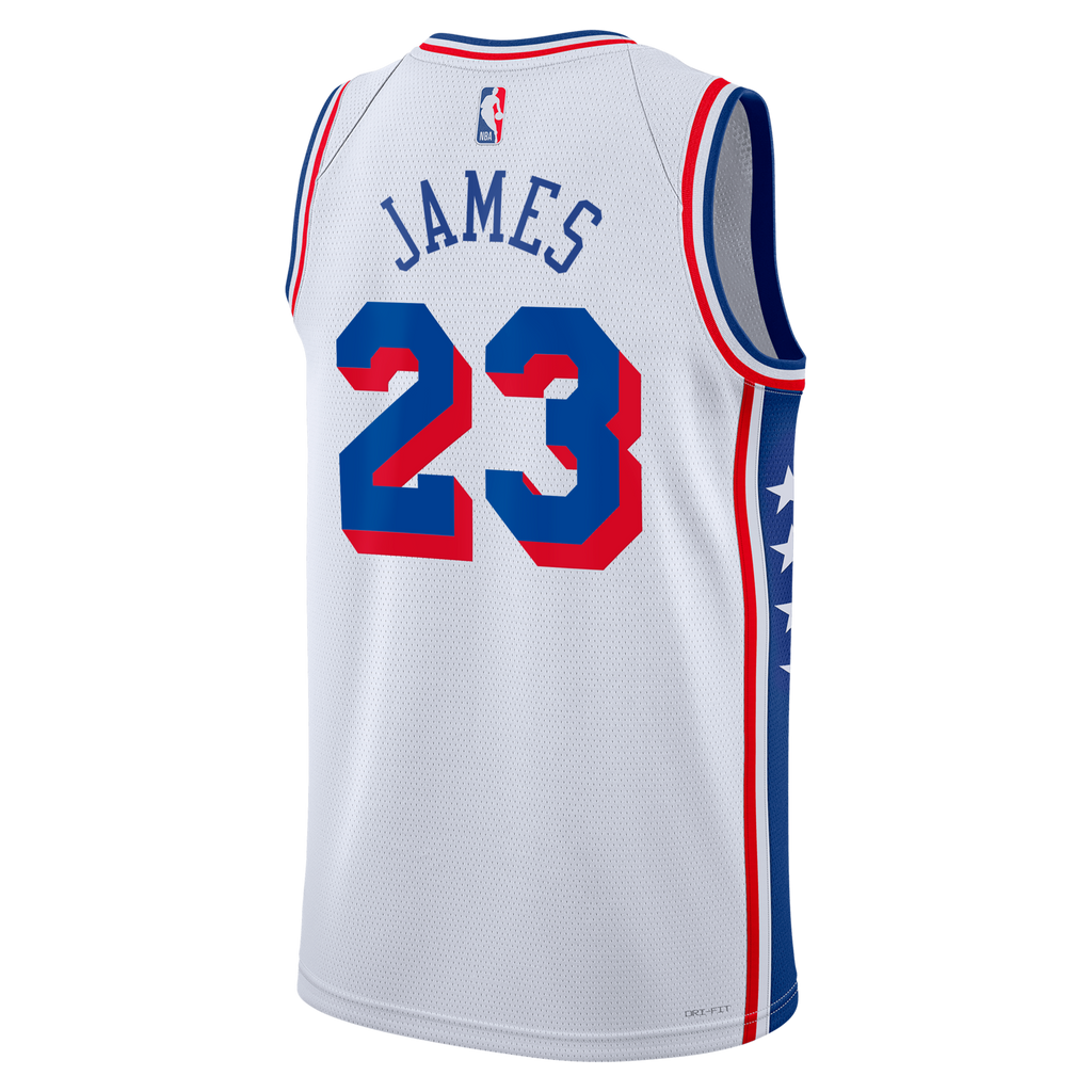 Philadelphia 76ers Association Edition Swingman Jersey - White - Lebron James