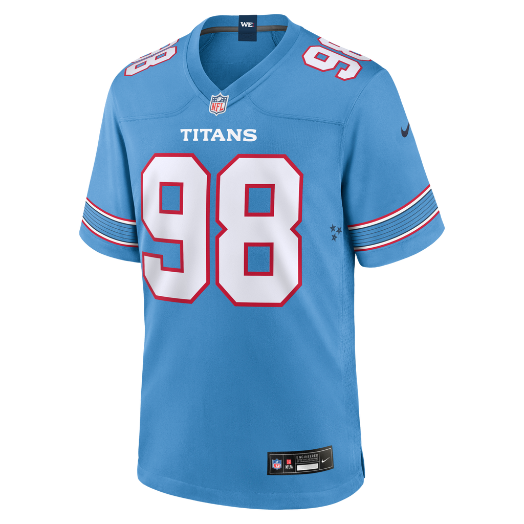 Tennessee Titans Jeffery Simmons Light Blue Game Jersey