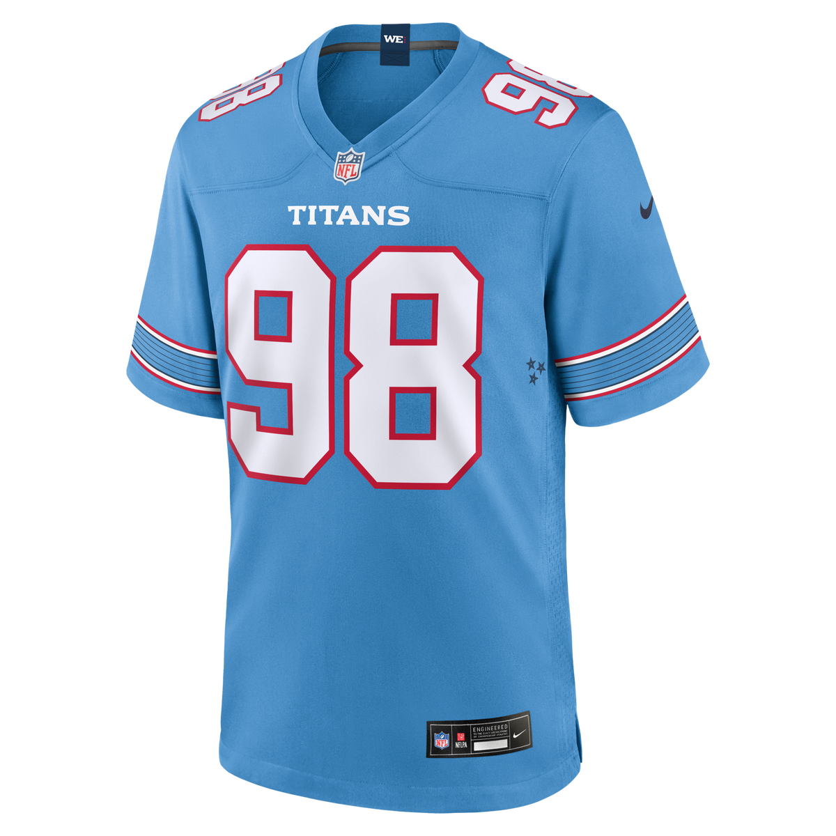 Tennessee Titans Jeffery Simmons Light Blue Game Jersey