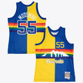 Denver Nuggets Dikembe Mutombo 1991 Split Swingman Jersey - Blue/Yellow