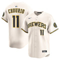 Milwaukee Brewers Jackson Chourio Cream Home Limited Jersey
