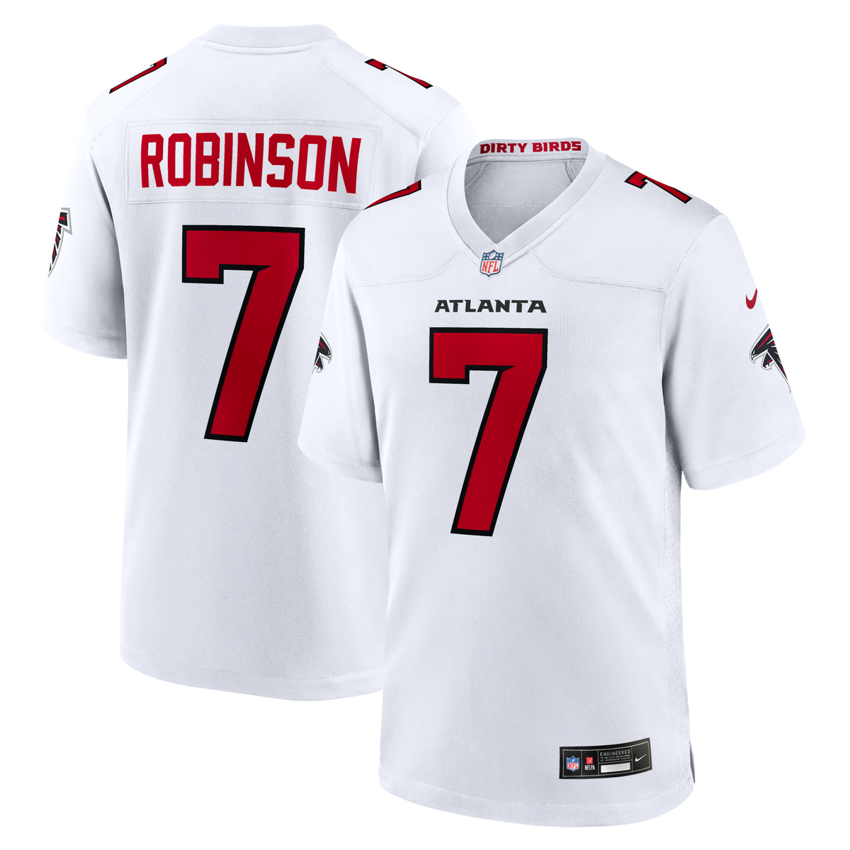 Atlanta Falcons Bijan Robinson White Game Jersey