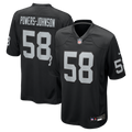 Las Vegas Raiders Jackson Powers-Johnson Black Team Game Jersey