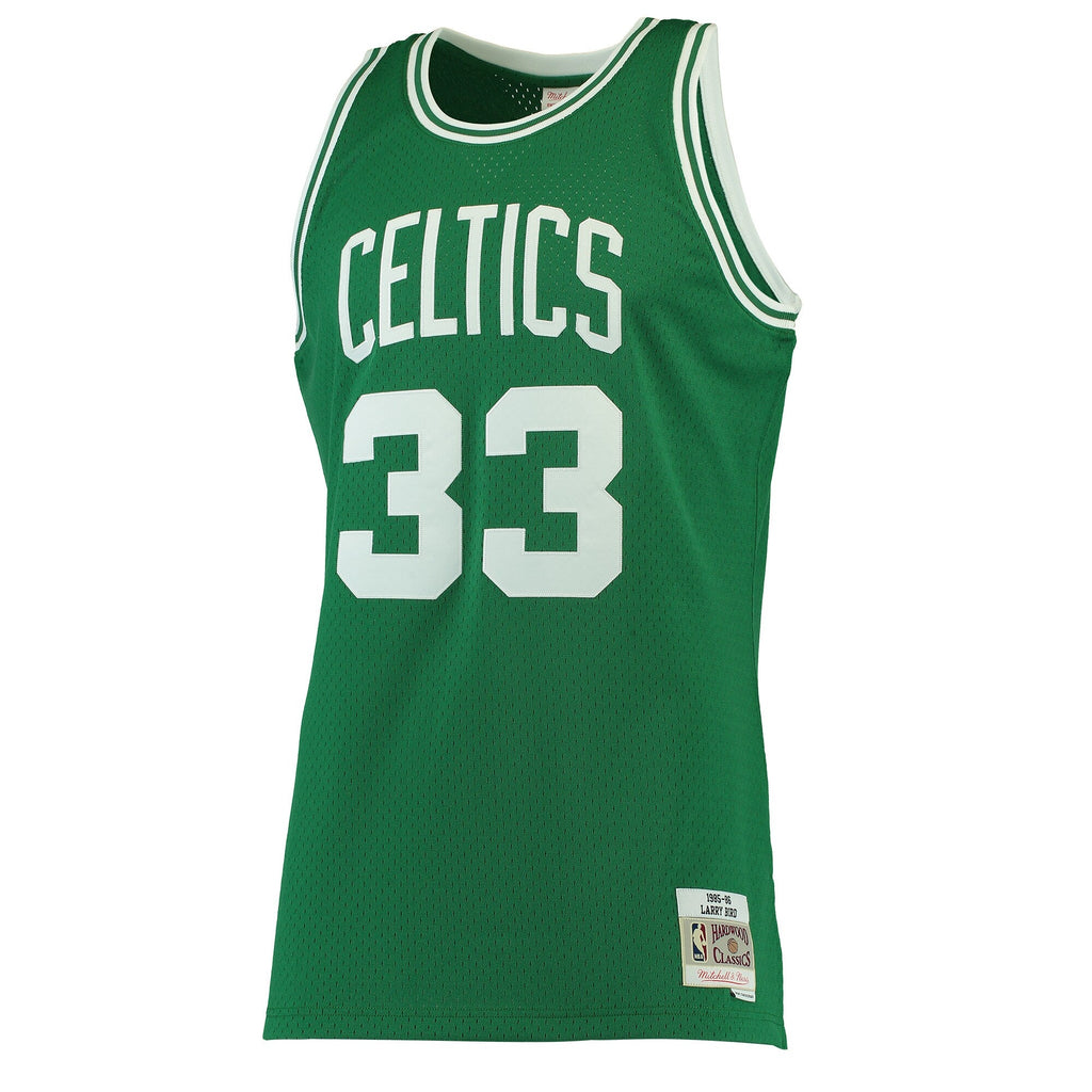 Larry Bird Kelly Green Boston Celtics 1985-86 Hardwood Classics Swingman Jersey