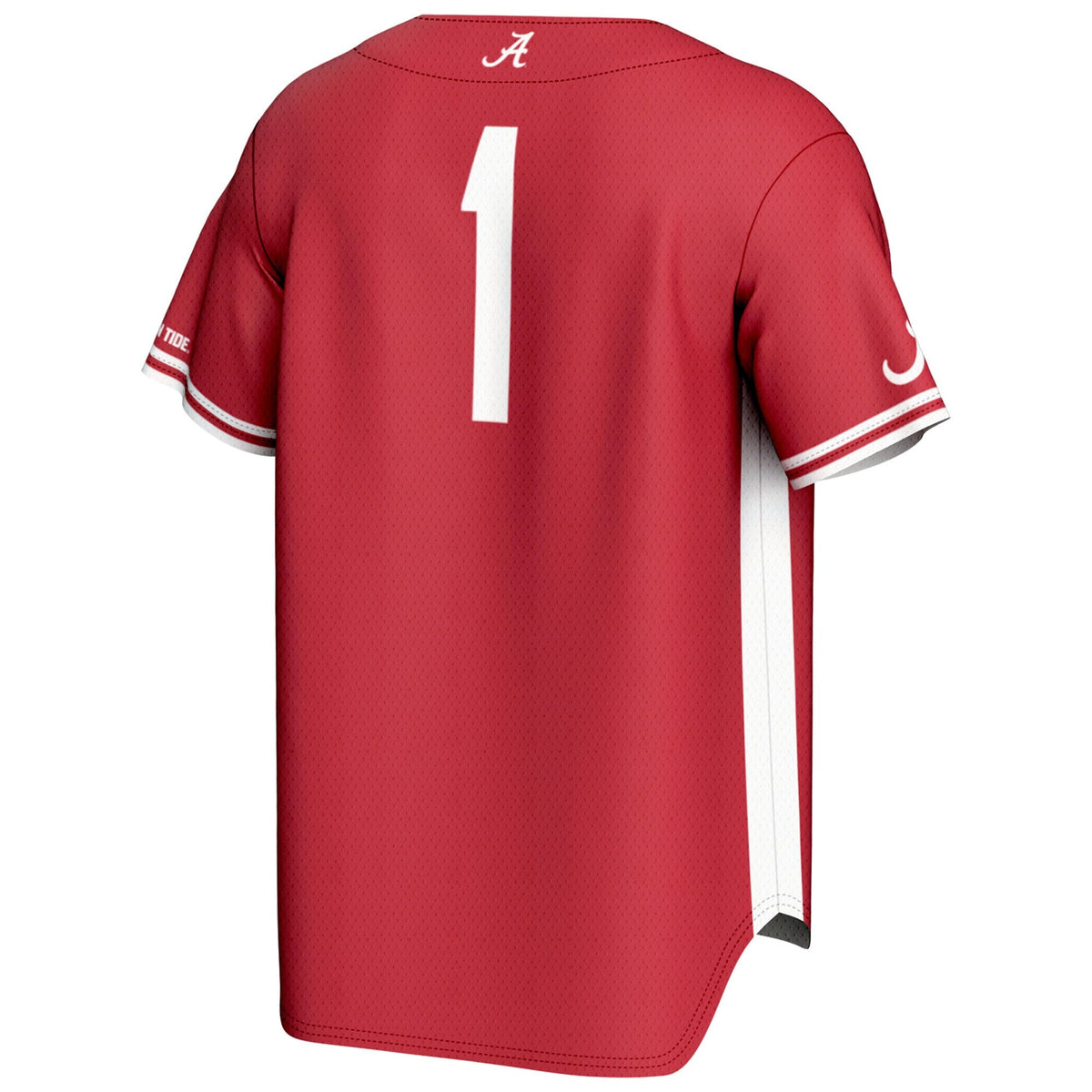 #1 Alabama Crimson Tide Lightweight Baseball Fashion Jersey - Crimson