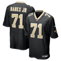 New Orleans Saints Kelvin Banks Jr. Black Game Player Jersey