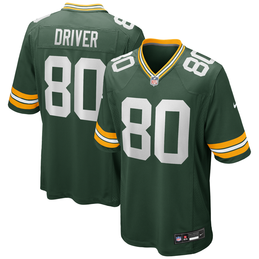 Green Bay Packers Donald Driver Green Game Retired Player Jersey