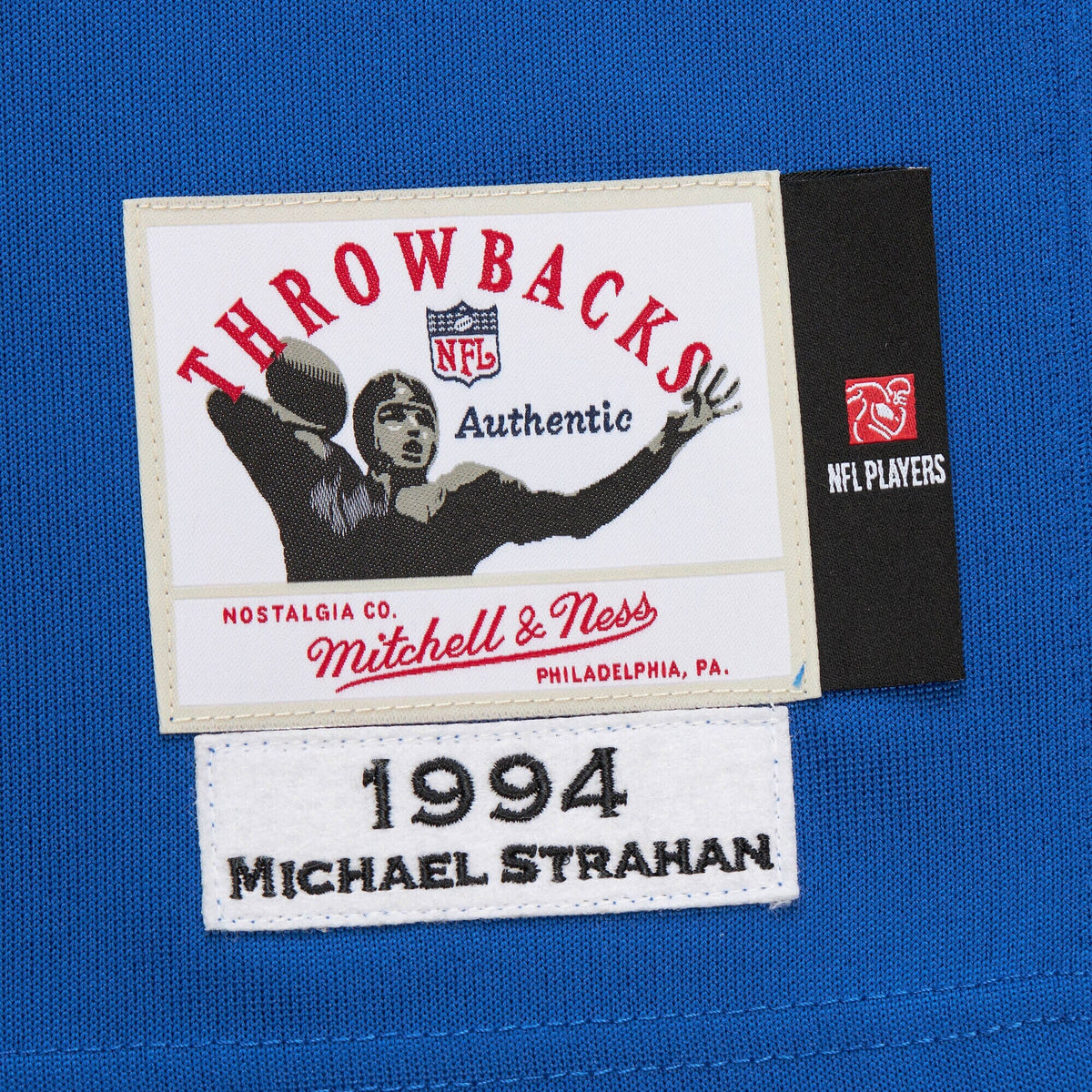 New York Giants 1994 Michael Strahan Royal Authentic Throwback Retired Player Jersey