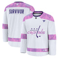 Washington Capitals White Hockey Fights Cancer Survivor Practice Jersey