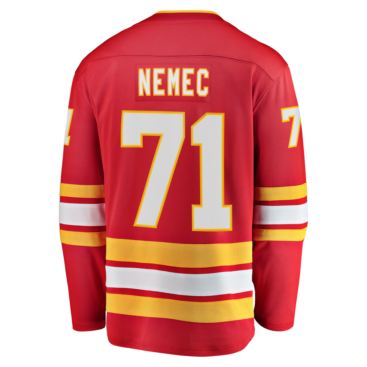 Calgary Flames Simon Nemec Red Home Breakaway Jersey