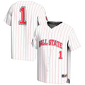 #1 Ball State Cardinals Lightweight Baseball Fashion Jersey - White